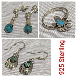 Three Of Sterling Silver Jewelry Lot